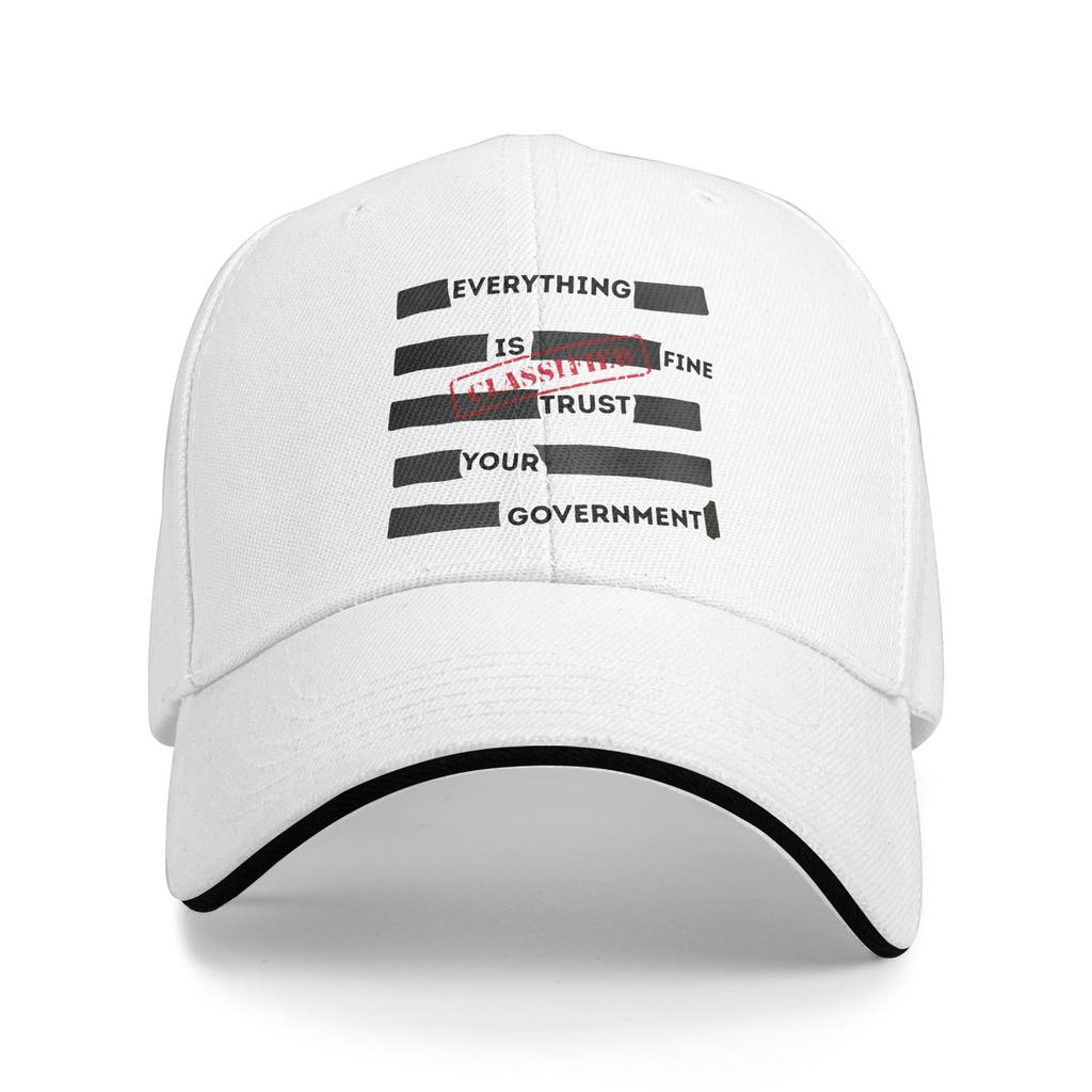 Summer Casual Baseball Cap Everything Is Fine Trust Your GovernUnisext Running Hippie Adjustable Trendy Baseball Caps