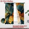 2D flat printing 2pcs Curtain Window Curtains Autumn Leaves Harmony Digital Printed Polyester Drapes Festive Holiday for Drapes