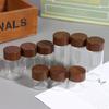 Mini Glass Bottles Airtight Jars for Kitchen Storage Coffee Beans Spices Candy Refillable Portable for Camping Picnic Office