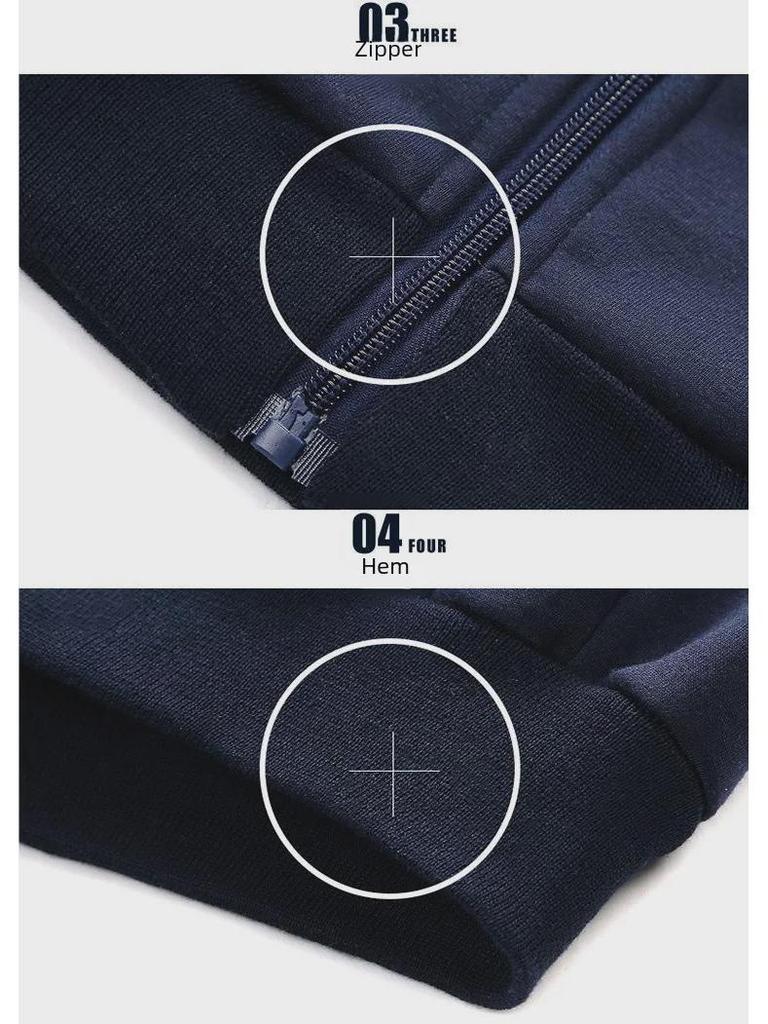 Men's Korean-Style Trendy Running Suit - Casual Sweater Jacket Set for Spring and Autumn