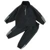 Boys Fall Suit Spring Windproof Long-sleeved Jacket + Sweatpants Handsome Two-piece Set