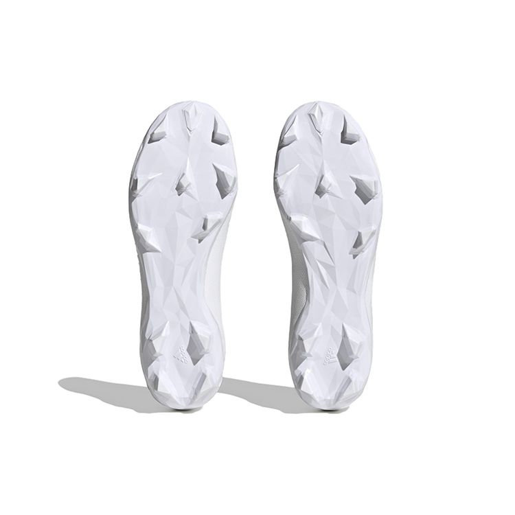 Adidas Predator Accuracy.3 Round Toe Slip-On FG (Rubber Long Studs) Non-Slip Durable Soccer Shoes Unisex Soccer Shoes White FZ6111