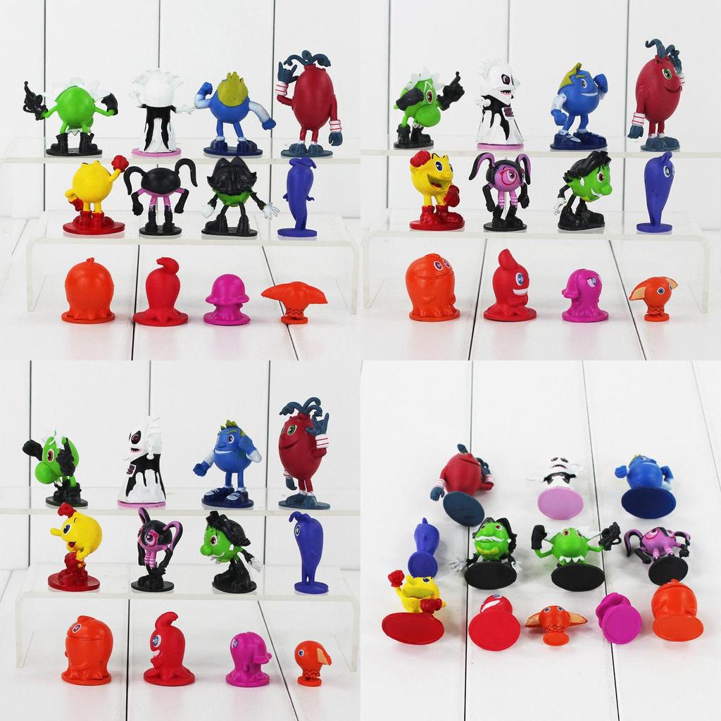 12 Pcs Pac-man And The Ghostly Adventures Action Figures Set Featuring Vibrant Colors