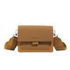Textured bag messenger bag women's new solid color lazy wind shoulder small square bag fashion casual women's bag