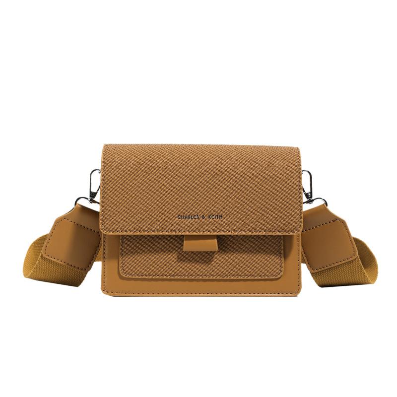 Textured bag messenger bag women's new solid color lazy wind shoulder small square bag fashion casual women's bag
