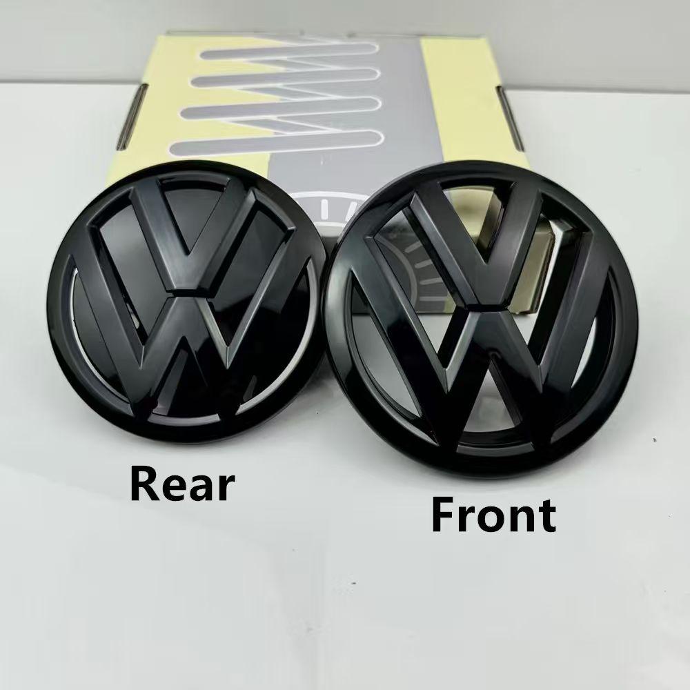 2pcs 120mm 110mm Car Logo Emblem Hood Front And Rear Tail Mark Rear Badge 6R0853600A Accessory For VW Polo 2011 2012 2013 zs9