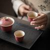 1 Pc Chinese Vintage Ceramic Tea Cup Handmade Solid Color Tea Bowl Travel Personal Master Teacup Household Teaware Tea Set 40ml