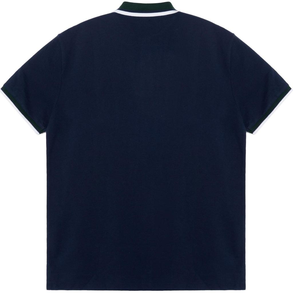 Polo Ralph Lauren Koszulka polo w paski z kontrastowym wykończeniem, z haftowanym logo, z krótkim rękawem, męska, topy, granatowo-niebieska 710784712-001