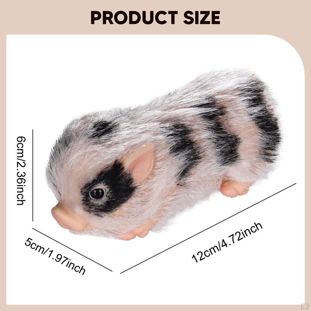 Silicone Pig Mini Doll Soft Decor Cute Photography Prop Interactive Educational Tool