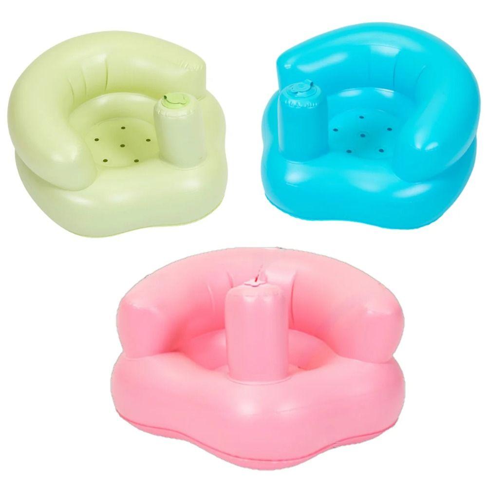 Solid Color Baby Sofa Folding Baby Chair Seat Ins Style Inflatable Sofa  for Boys and Girls