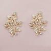 Engood 50Pcs Rhinestones Branches Button Sewing Trim & Embellishments Craft Buckle for DIY Bridal Hair Headdress Bag Accessories