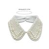 Elegant Pearls Beaded Bib Faux Collar Half Shirt for Women Lapel False Collar Detachable Collar Neckline Choker Necklace