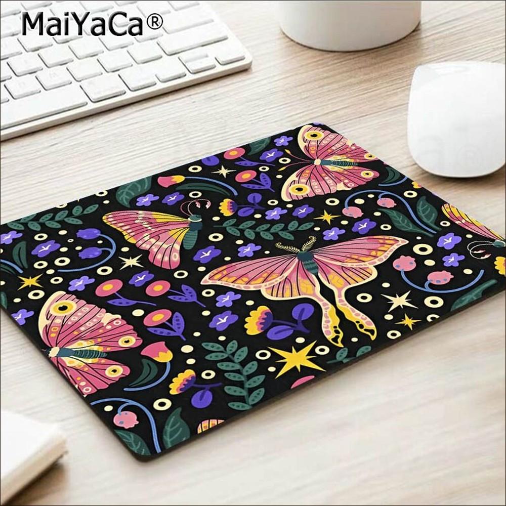 Butterfly Mousepad Rubber Small Thickened Mouse Pad Gaming Keyboard Table Mat Office Supplies Room Decor For PC Mouse Carpet