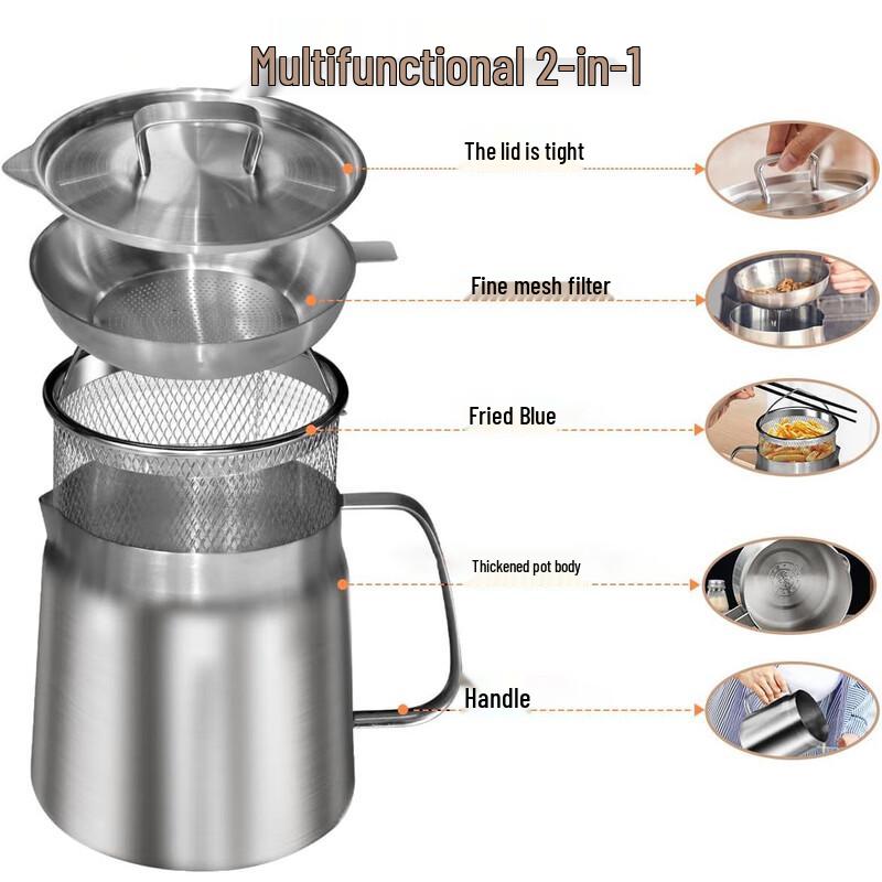 304 Stainless Steel Oil Filter Pot & Fryer