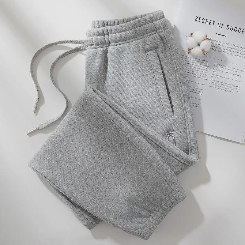 2024 Women's Velvet Dragon Fruit Sweatpants - Thickened Winter Korean Style