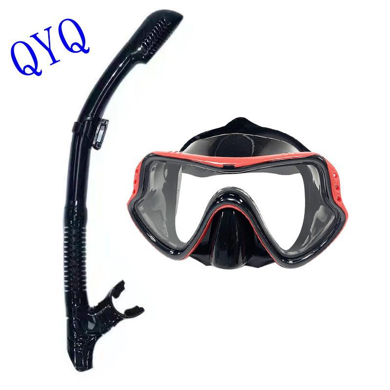 Full Dry Snorkeling Set: Diving Mask with PVC Silicone Snorkel Mouthpiece