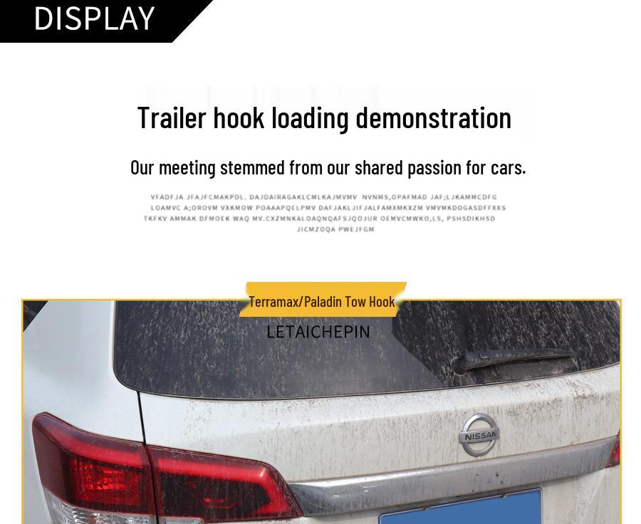 Enhanced Tow Bar for Nissan X-Trail, Qashqai, Murano, Terra, and New Paladin