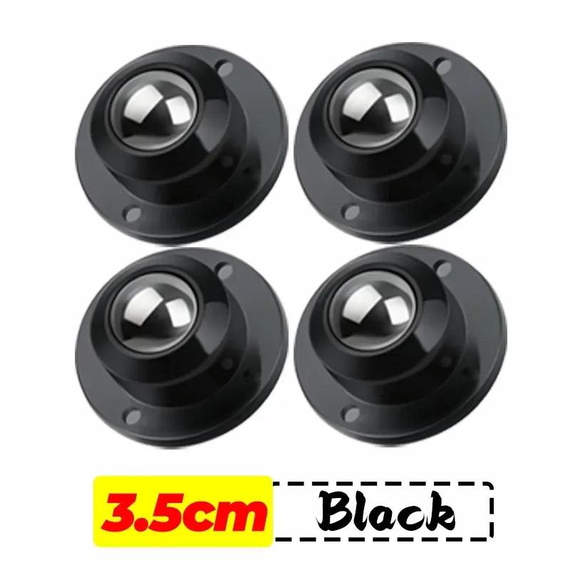 

1/20x Self Adhesive Caster Wheels Universal 360° Rotating Sticky Pulley Strong Load Swivel Wheels Ball Bearing Cabinet Wheels 1PCS чорний