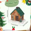 Weihnachtsblockhütte Räuchergefäß mit Kamin Kamin Akzenten Feiertags Harz Kegelhalter