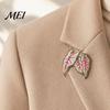 Buntes Blatt Abzeichen Legierung Brosche, Emaille Design Anstecknadel, Pflanzenliebhaber mit glatten Linien Monstera Deliciosa Brosche Helle Farbe, Frischer Stil
