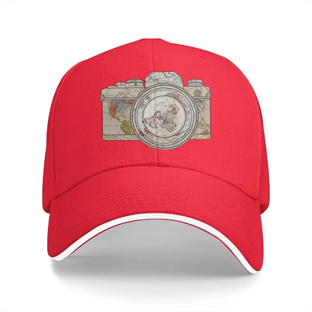 Summer Cap Sun Visor Wanderlust Travel The Globe Hip Hop Caps Photographer Camera Patent Cowboy Hat Peaked Hats