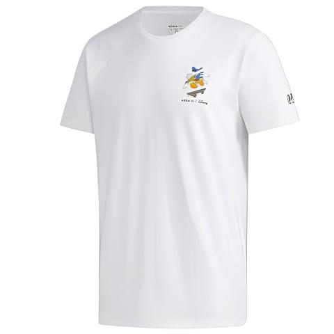adidas neo Donald Duck Sports Round Neck Short Sleeve White Men s GJ5644 L