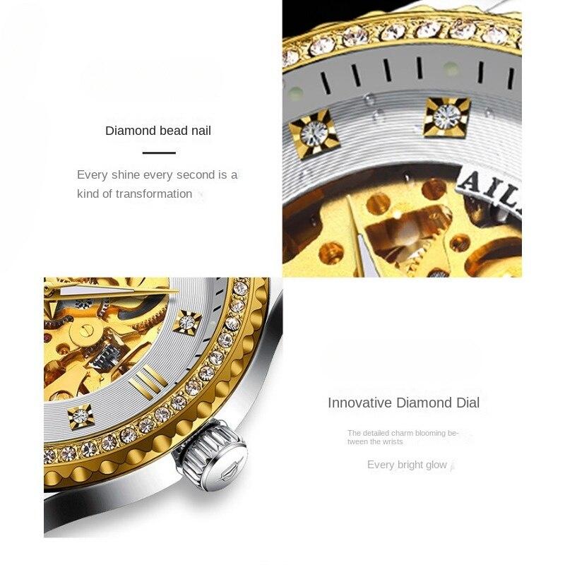 AILANG Neue Mechanische Skelett Automatik Uhr Business Mode Herrenuhr