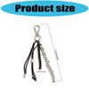 Unique Geometric Bead Bag Chain Keychain Charm With Tassel Accent For Purse Keys Jewelry Accessories Decoration
