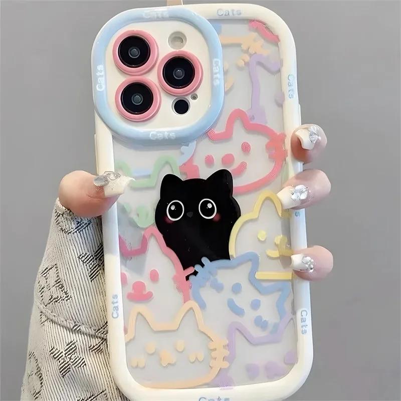 Cute Duck Cat Case For Infinix Hot 50 30i 20 20i 9 Play 10 Lite Note 40 Pro 30 Smart 9 8 7 6 Plus TECNO SPARK 30 10 10C ITEL RS4