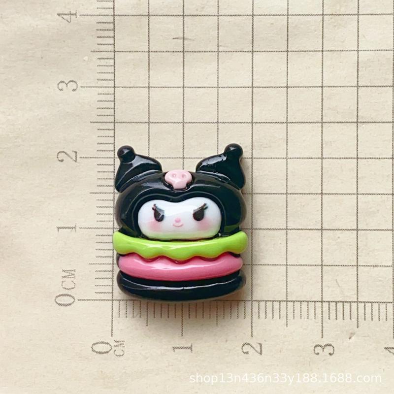 10 Pcs New Kawaii Cartoon Girl Hamburg Telephone Resin Flat Back Scrapbook Figurine Diy Bow Decor Accessories Crafts A2