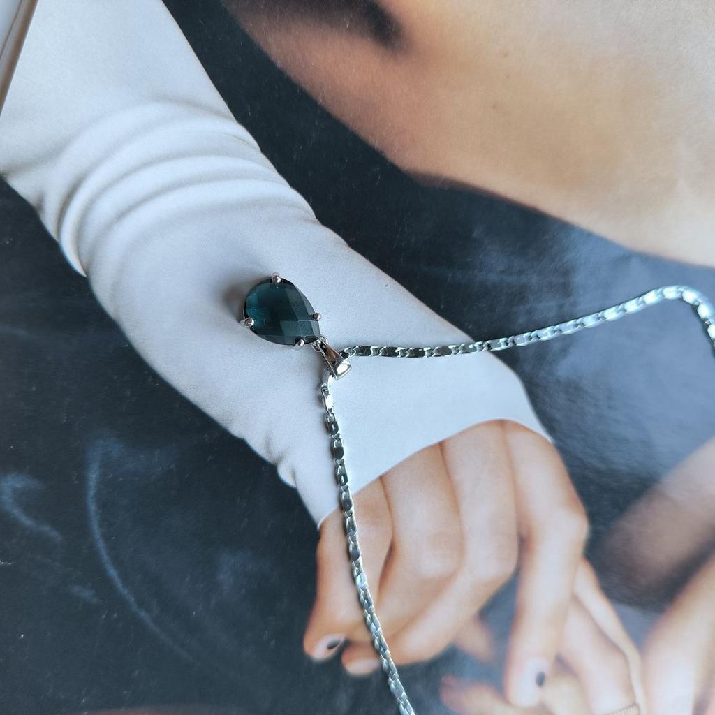 Серебряная подвеска с топазом Лондон Блю 3.363ct (2151067)