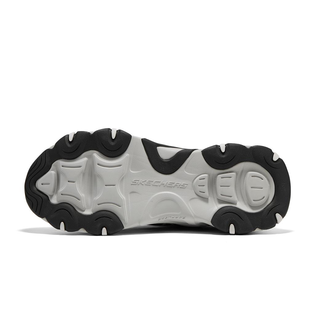 Skechers DLites 5.0 Comfortable Fit Panda Shoes Five Generation Sound Wave Series Non-Slip Breathable Dad Shoes Men Sneakers White Black 232424-WBK