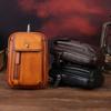 Real Leather Messenger Bag, Cowhide Phone Case, Handcrafted Single-shoulder Crossbody Bag, Men's Retro Bag Casually