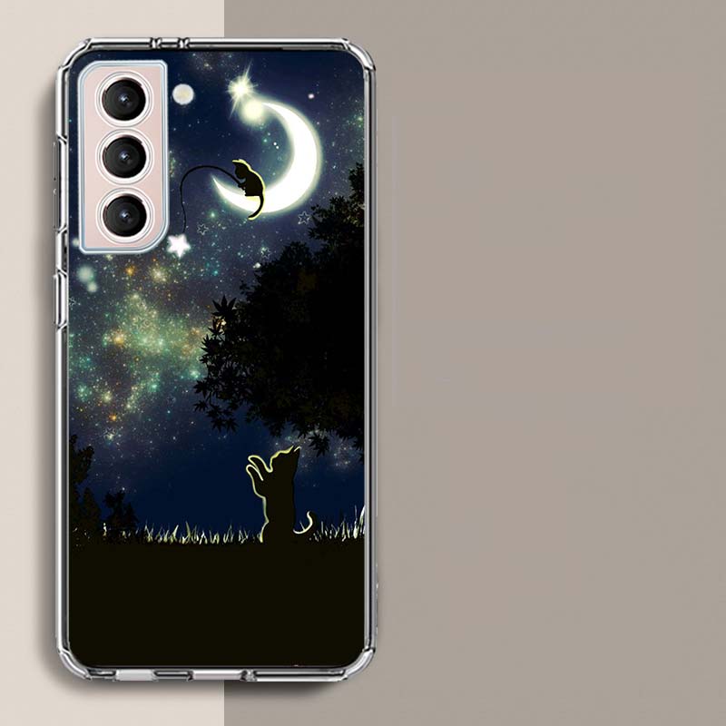 

Love Cute Cat Phone Case For Samsung S25+ Edge Galaxy S24 FE S23 Ultra Capa Shell S22+ S21 Plus S20 FE Cover Silicone Soft TPU C Samsung S25 Plus