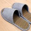 Oka Japan-made Kurume-ori Tatami Slippers L Size Gray