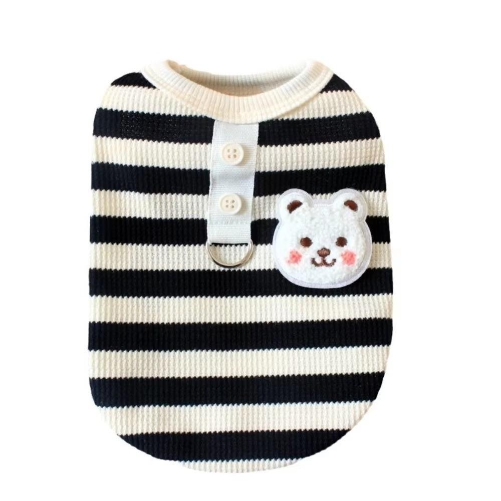 Soft Cotton Puppy Clothes Four Legs Cat Costume Cute Striped Dog Jumpsuit  Pet Supplies