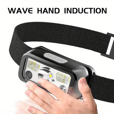 Powerful LED Sensor Headlamp USB Rechargeable Headlight Led Head Torch Camping Search Light Head Flashlight for Fishing Lantern