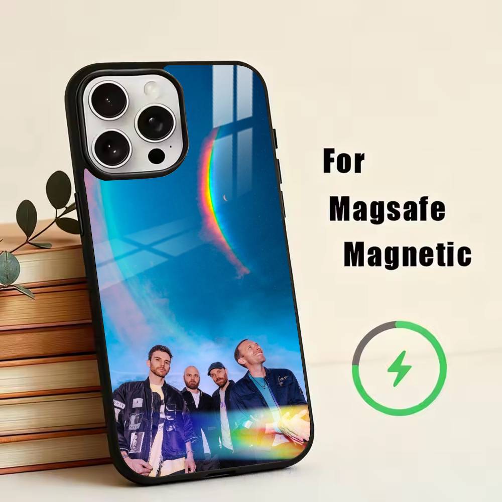 

Band C-Coldplay Phone Case For iPhone17,16,15,14,13,12,11 Plus,Pro Magnetic with Magsafe Wireless Charging iPhone15Plus