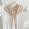 New atmosphere solid color wool triangle scarf women's spring and autumn versatile thin neck scarf air conditioner shawl outside the room