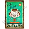 Metal Sign Retro Decor Coffee Vintage Tin Sign Plaque Metal Plate Wall Art Posters For Kitchen Bar Cafe Room Retro Iron Paint