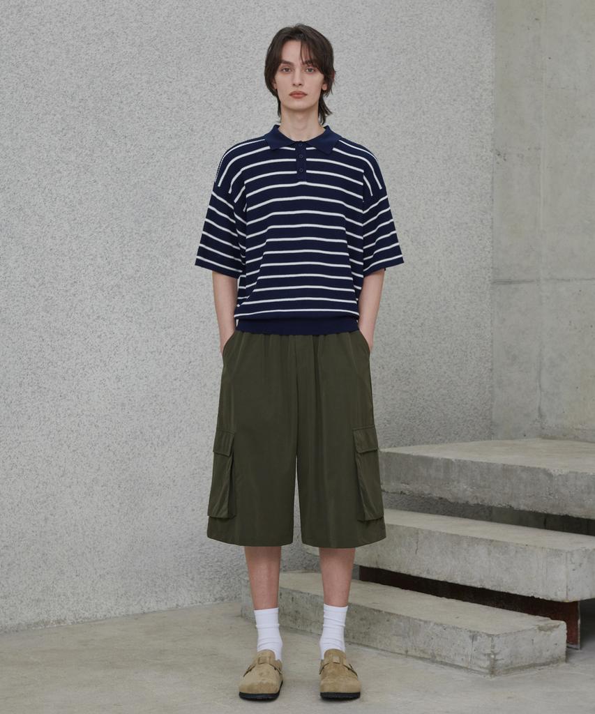 GLW Nylon Bermuda Cargo Pants Khaki