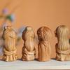 Miniaturowe Rzeźby Drewniane Urocze Figurki Czterech Wielkich Piękności Starożytności Ozdoba Rękodzieło na Biurko Dekoracja Domu zabawne prezenty