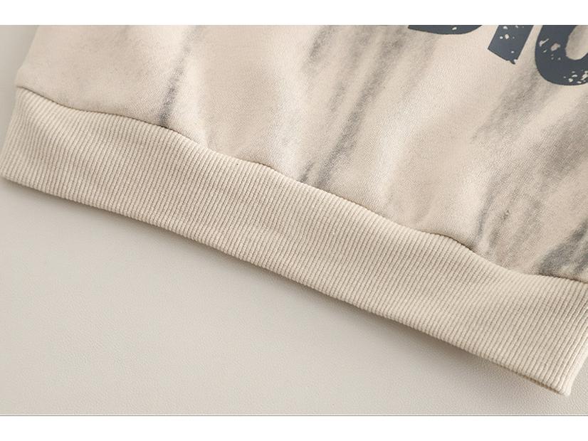 Boys' Spring 2025 Two-Piece Outfit: English Letter Round Neck Suit for Kids