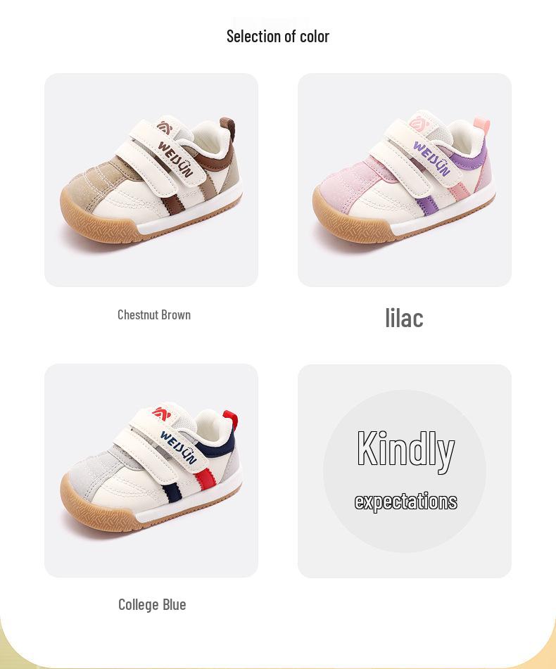 Wei Jun Yi Baby and Toddler Soft Sole Shoes for Boys and Girls, Spring/Autumn Style, 1-3 Years