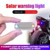 Mini Solar Power Car Warning Light LED Flashlight Car Motorcycles Alarm Lamp In-Night Caution Strobe Warning Light Running Lamp
