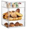 Clear Plastic 1/2/3/4 Tier Bread Display Case Dust Proof Large Capacity For Kitchen Counter Bakery Pastry Storage