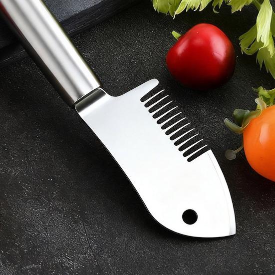 Edelstahl Lauchschneider & Gemüseschneider mit ergonomischem Griff Rostbeständiger Präzisions-Reißer Küchenwerkzeug für Salatgarnitur Pfannengerichte