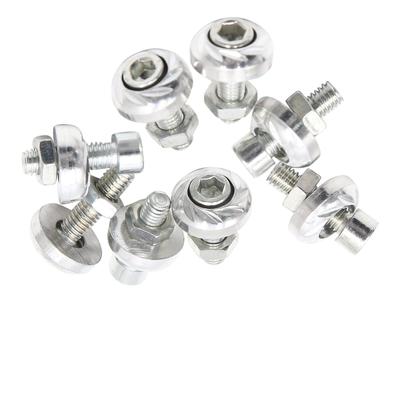 Emsoulnioi Auto Schrauben Muttern Edelstahl Linsenkopfschraube für Auto Kotflügel Stoßstange Automobil Nieten 6mm 8 Stück Silber