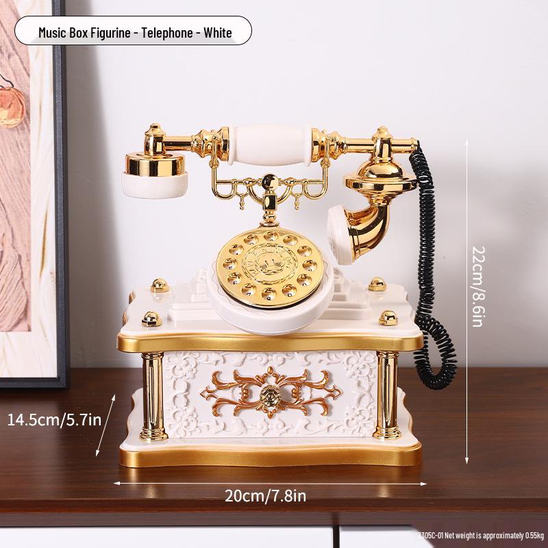 Creative Retro Wind-up Music Box for Home & Shop Decor, Photography Props