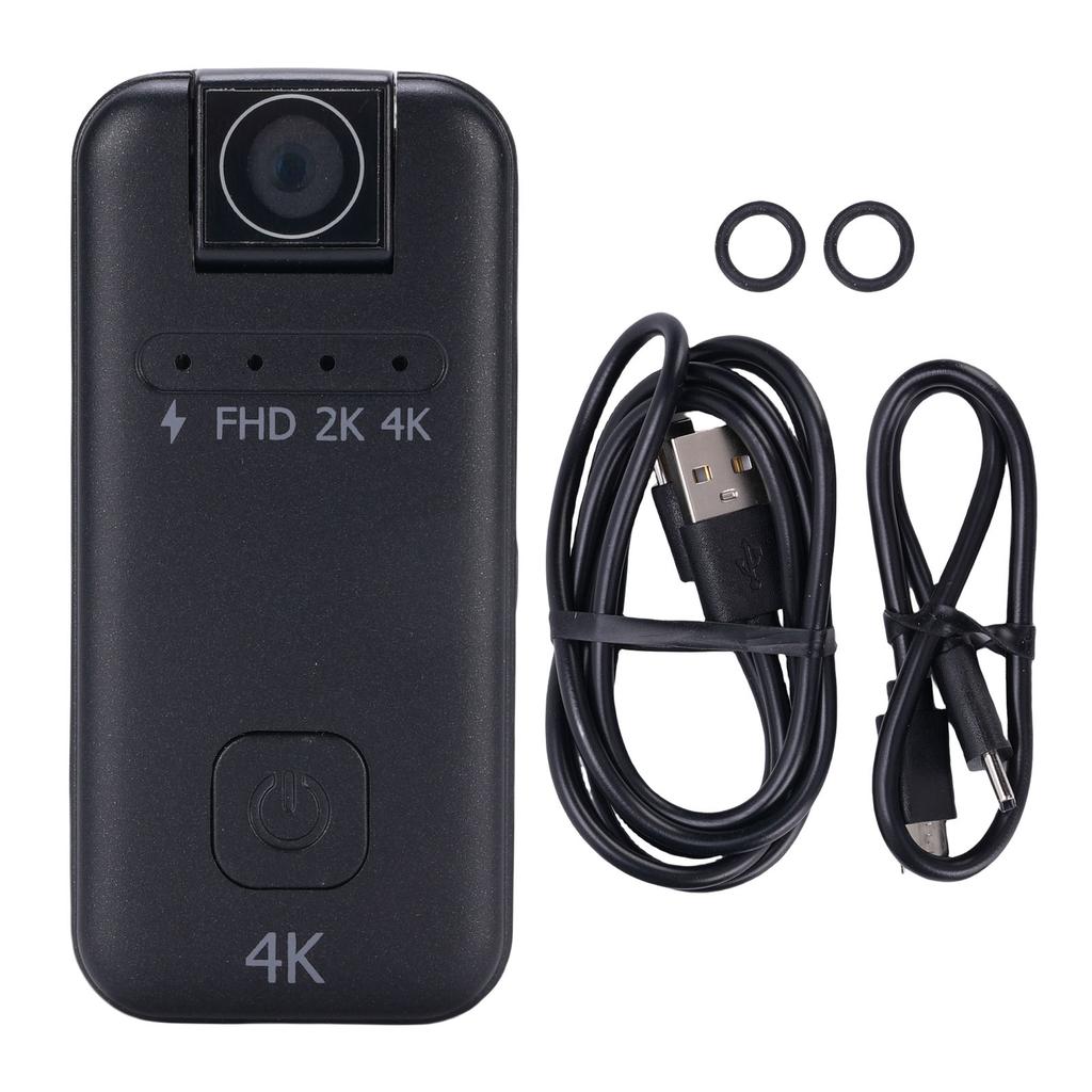 Portable Sport DV Camera 4K Ultra HD Wide Angle Water Proof 180 Degree Rotatable Lens for Outdoor Cycling Recording